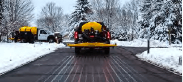 Example of a truck designed for laying salt brine.